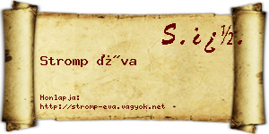 Stromp Éva névjegykártya